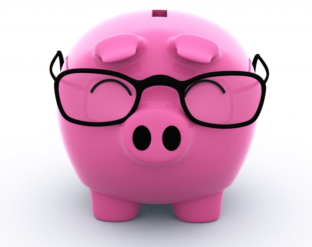 Piggy Bank with Glasses