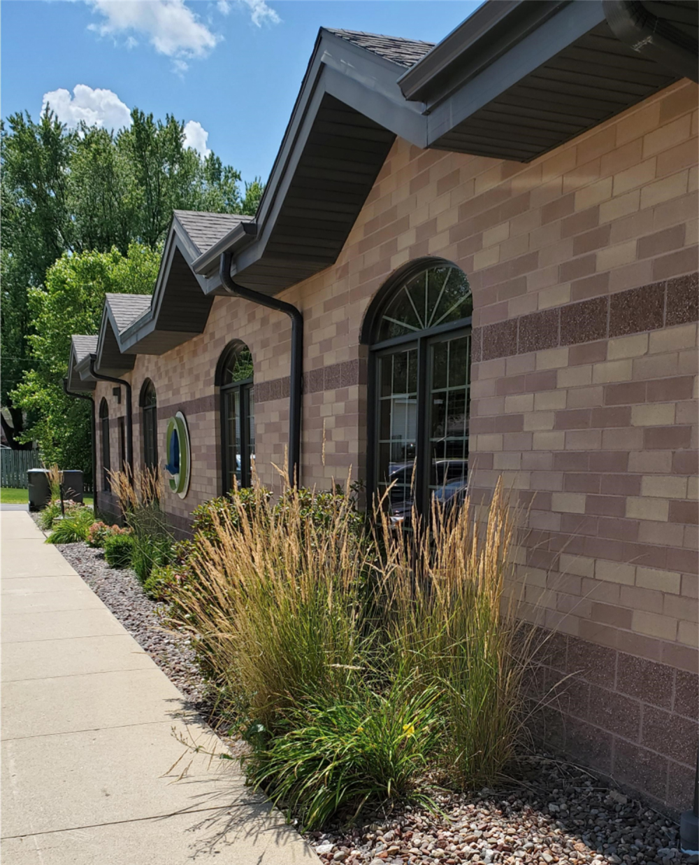 landscaping and plants outside office building