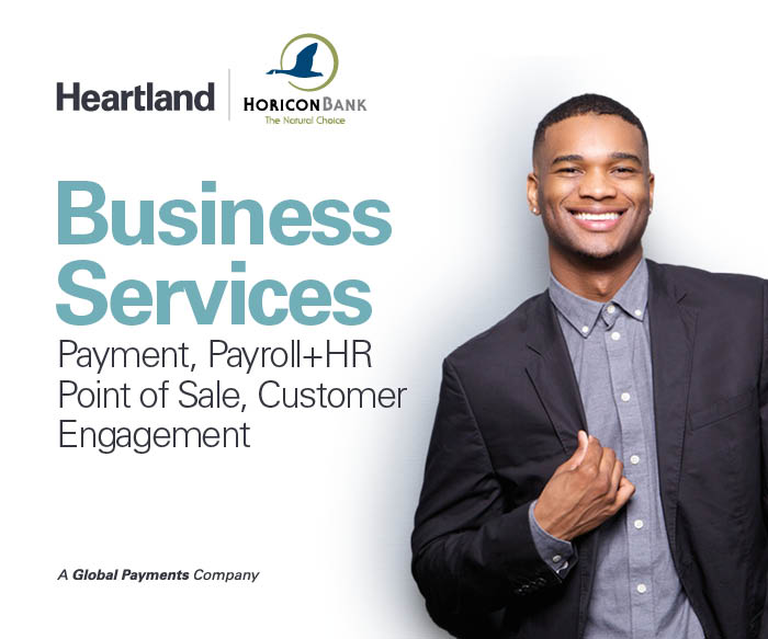 business services with professional man standing