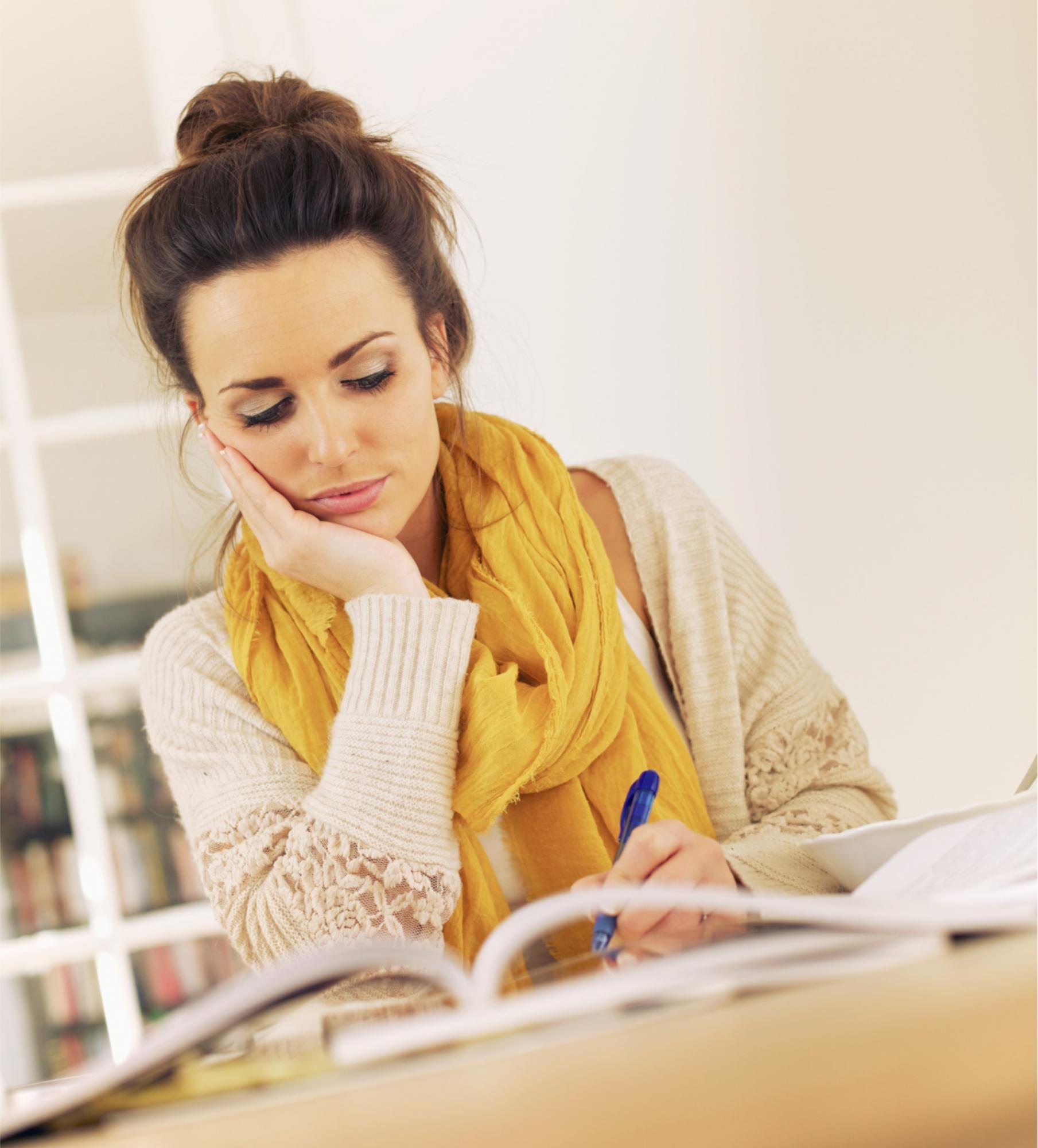 Student at Library